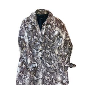 Y2K 2000 INC International Concepts  Women's Snakeskin Soft Trench Long Coat